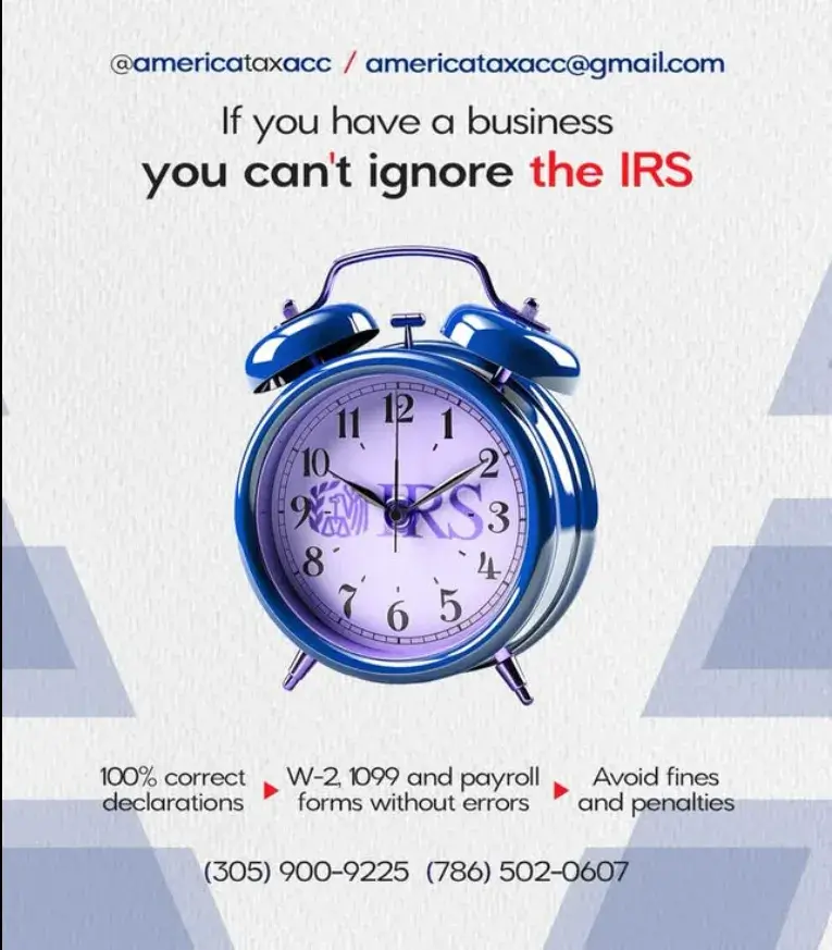 Infographic stating the importance of sales tax, 1099, payroll forms, and avoiding penalties for your business by not ignoring the IRS.