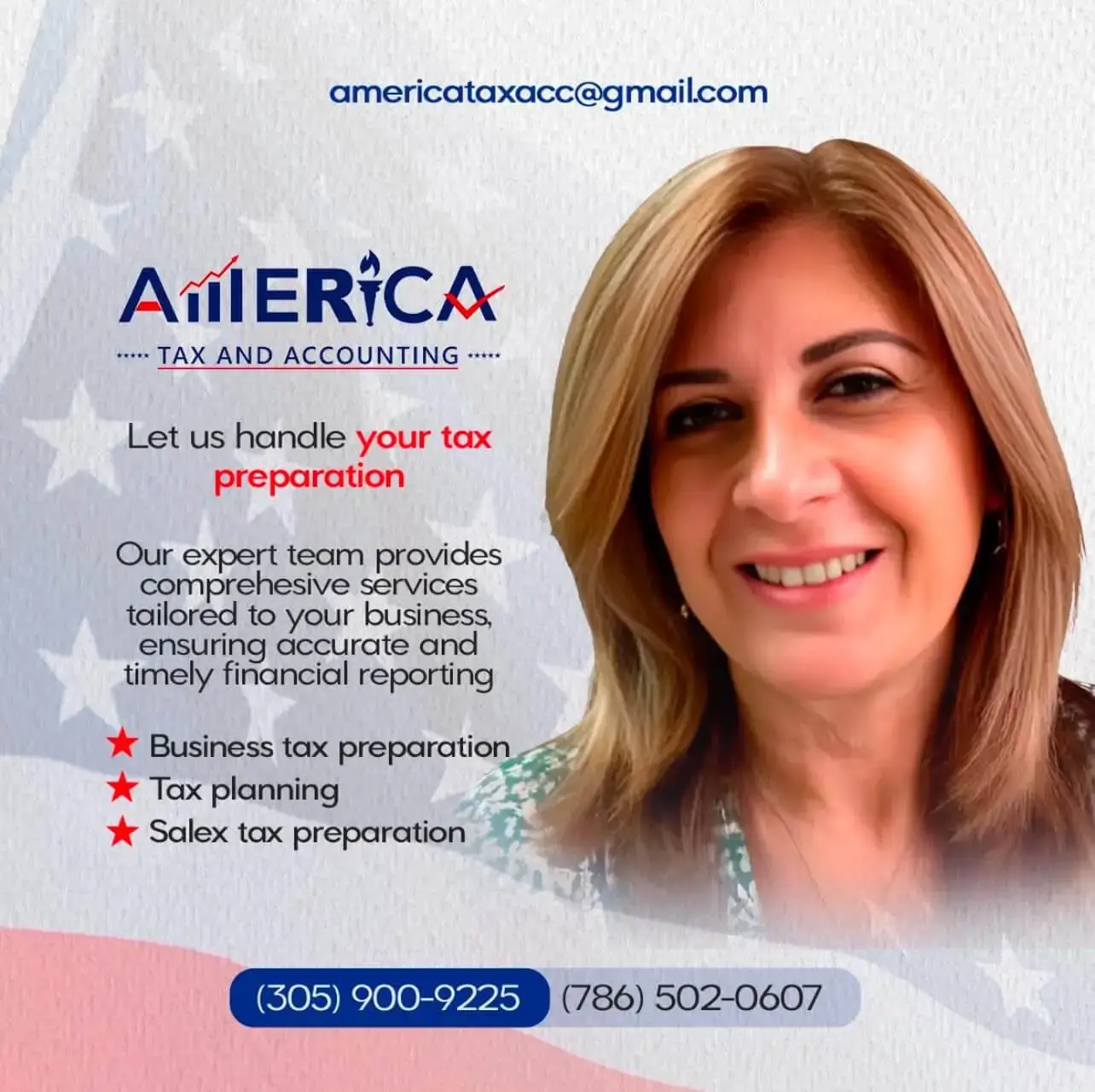 Image of flyer with promotions regarding Income Tax services